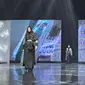 Salah satu finalis Miss Grand International 2022 yang tampil di Jakarta Modest Fashion Wear (JMFW) 2023. (dok. Liputan6.com/Pramita Tristiawati)