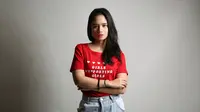 Tissa Biani Azzahara Media Visit film KKN, 2 Maret 2020. (Adrian Putra/Fimela.com)