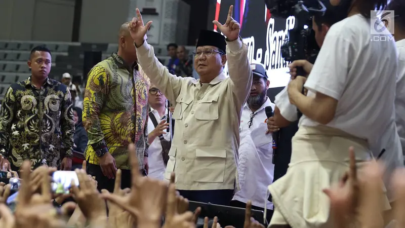 Prabowo Hadiri Pembekalan Relawan