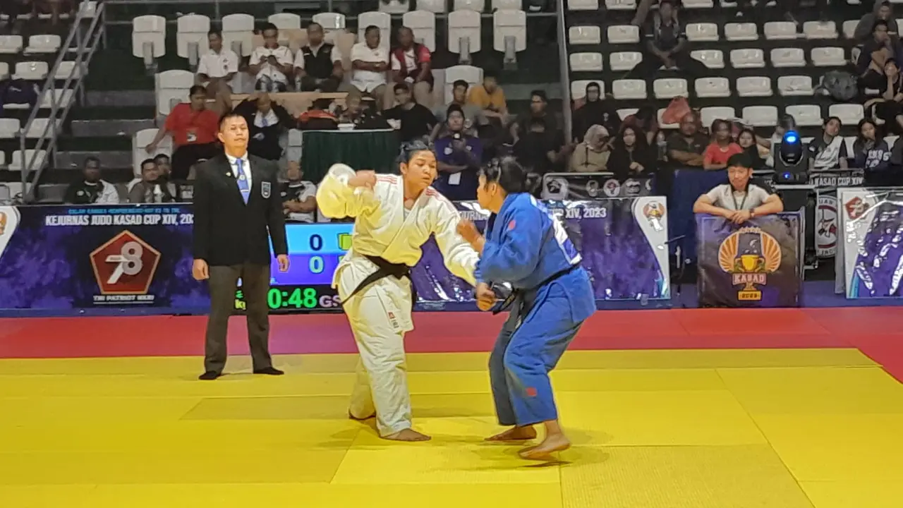 Pertandingan Judo di Piala Kasad 2023