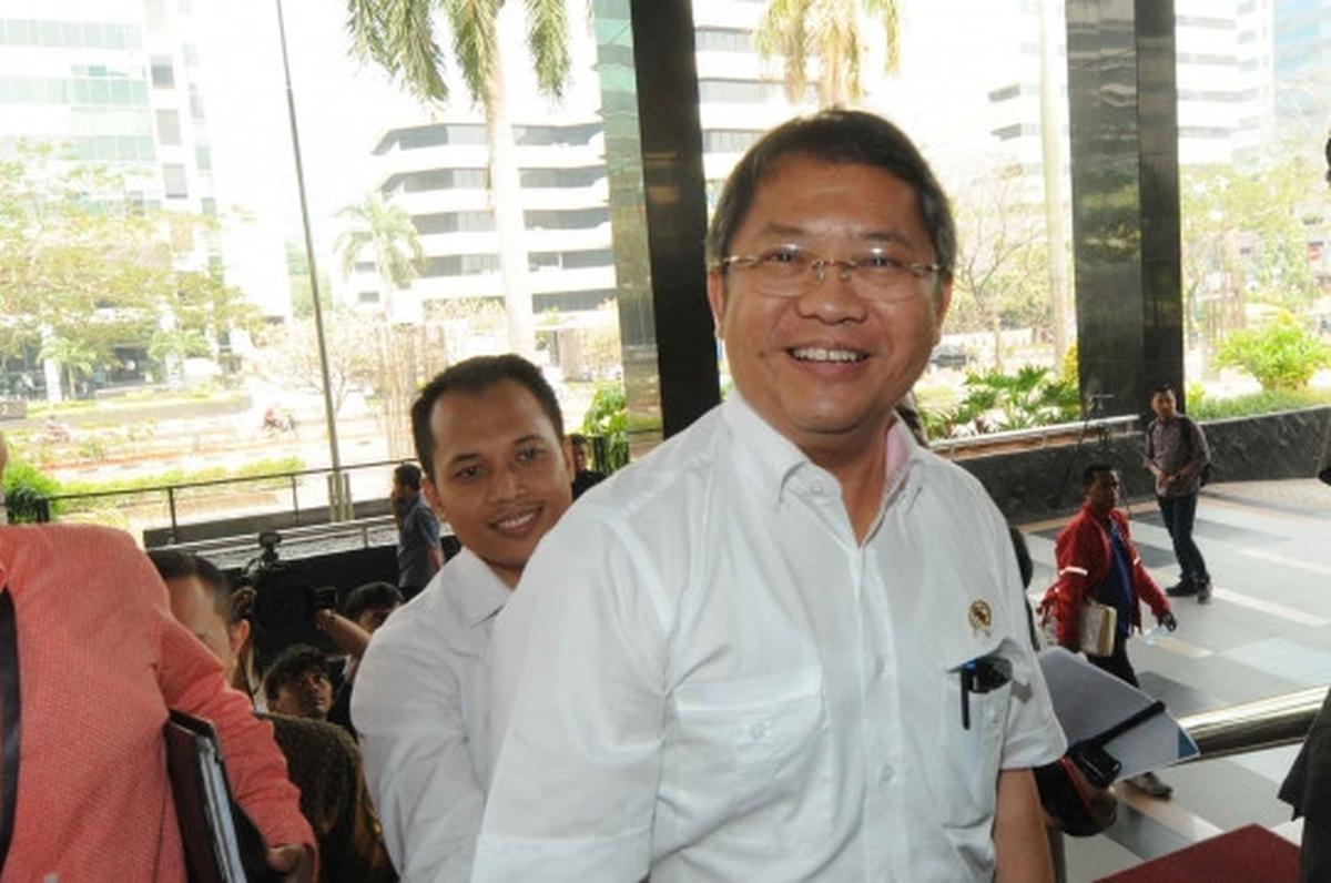 Berkemeja putih, Rudiantara sambangi KPK