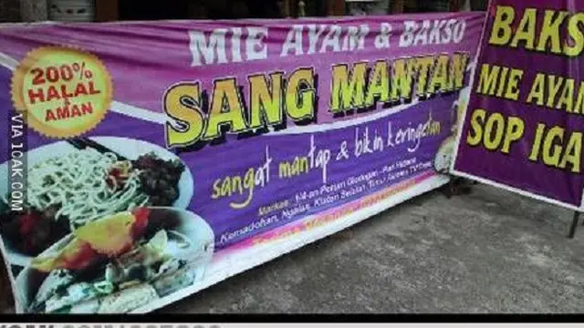 6 Nama Warung Mi Ayam Ini Nyeleneh Banget, Kocak
