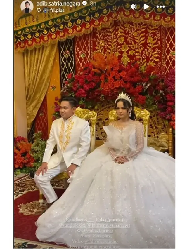 8 Potret Putri Isnari di Resepsi Ngunduh Mantu, Tampil Memukau Bak Princess