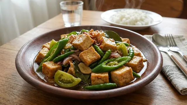 Resep Oseng Tahu Cabai Hijau/AI Generated