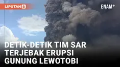 Gunung Lewotobi Erupsi, Tim Sar Gabungan Terjebak Hujan Abu Vulkanik