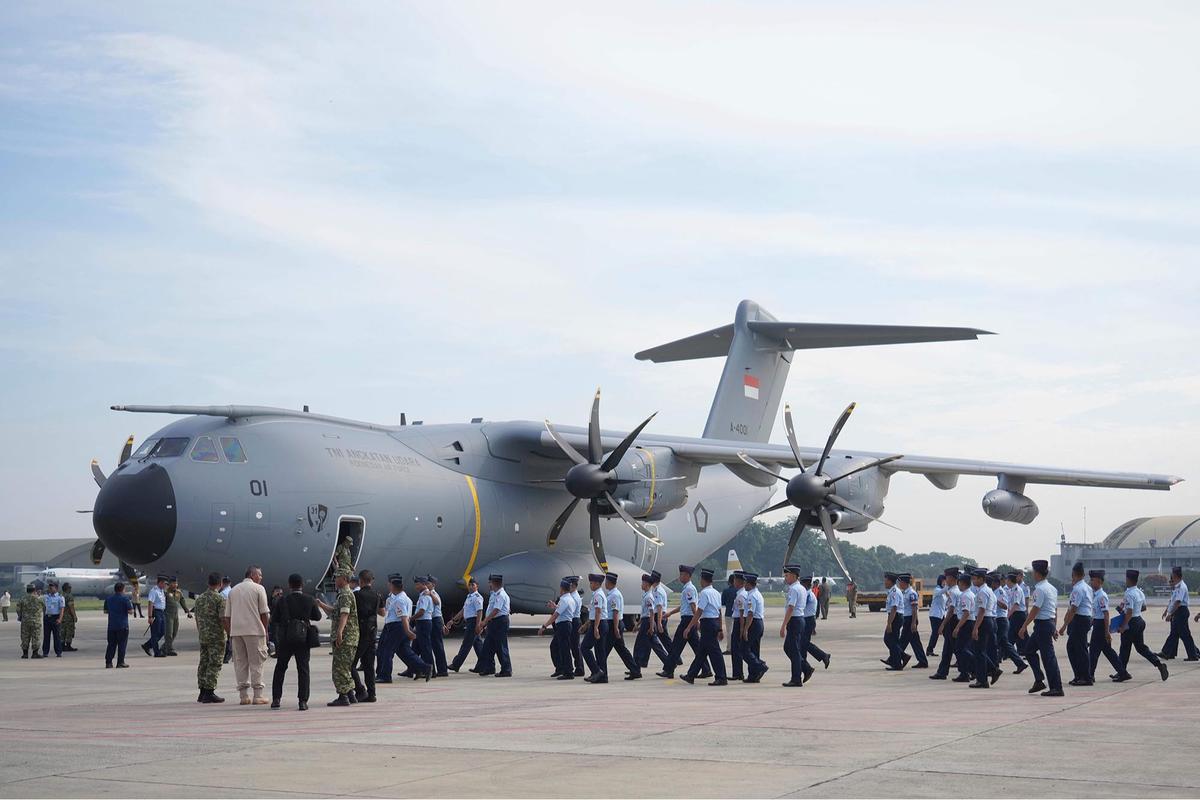 FOTO: Presiden  Prabowo Resmikan A400M, Pesawat Jumbo Baru TNI AU