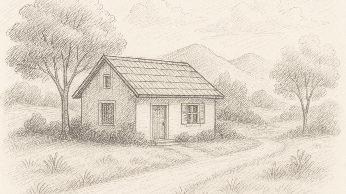 8 Sketsa Gambar Rumah dan Pemandangan, Jadi Inspirasi Menggambar