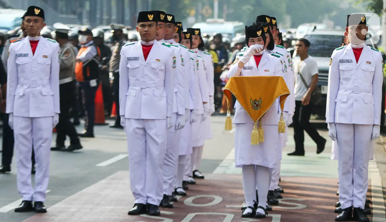 Dalam rangka memperingati 96 tahun Sumpah Pemuda, Museum Sumpah Pemuda Jakarta menggelar upacara peringatan. (Liputan6.com/Herman Zakharia)