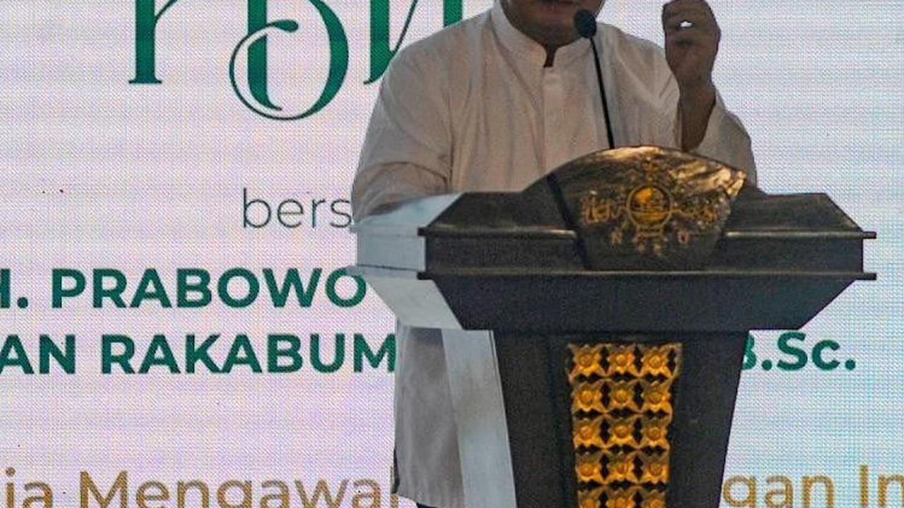 Pada kesempatan ini, Prabowo sempat memberikan sambutannya ketika menghadiri acara tersebut. Foto: merdeka.com / Arie Basuki