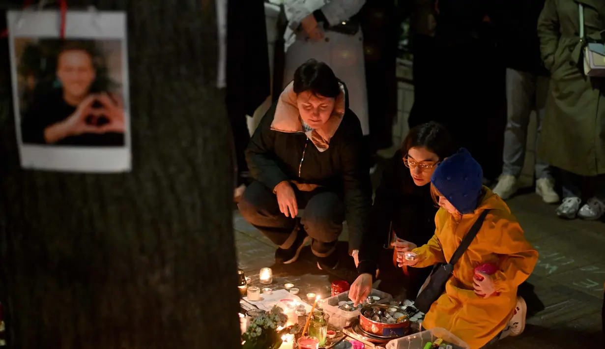 Alexei Navalny meninggal pada usia 47 tahun di koloni hukuman Arktik pada 16 Februari 2024. (OLIVER BUNIC/AFP)