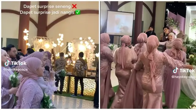 Orangtua Meninggal, Mempelai Wanita Ini Dapat Kejutan Haru dari Sahabat di Pernikahannya