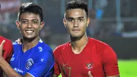 M. Rafli (kanan) saat berseragam Timnas Indonesia U-23. (Bola.com/Iwan Setiawan)