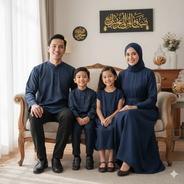 Ide Baju Lebaran Couple Satu Keluarga