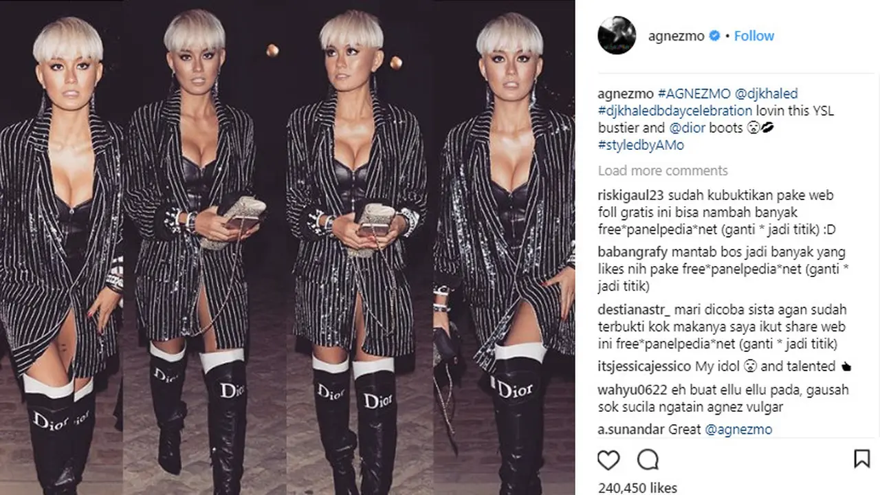 AgnezMo Tampil Seksi di Ulang Tahun DJ Khaled