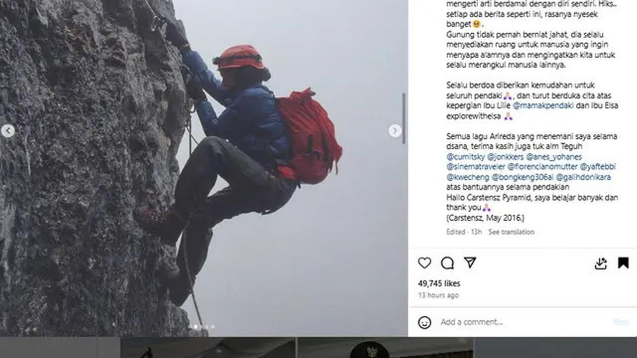 Nadine Chandrawinata soal Duka dan Kenangan Mendaki Carstensz: Gunung Tak Pernah Berniat Jahat