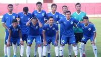 Skuat PSCS saat melawan Kalteng Putra dalam uji coba di Stadion Sultan Agung, Bantul (15/6/2019). (Bola.com/Vincentius Atmaja)