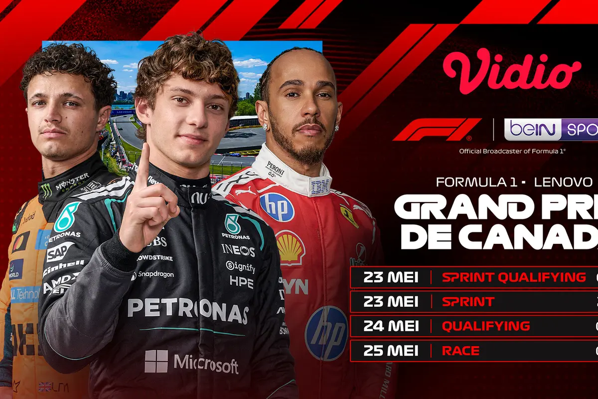 Jadwal Formula 1 GP du Canada 2026 eksklusif tayang di Vidio. (dok. vidio.com)