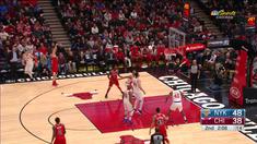 Berita video game recap NBA 2017-2018 antara Chicago Bulls melawan New York Knicks dengan skor 92-97.