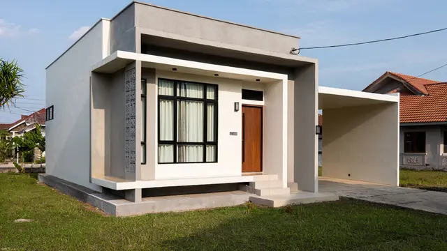 Desain Rumah 1 Lantai Budget Rp 100 Juta dengan Atap Dak (AI)