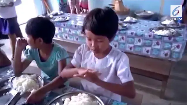 Beredar video cara anak tunawicara berdoa sebelum makan.