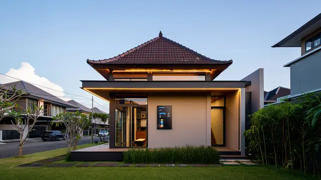 Desain Rumah Atap Limasan Modern yang Cocok untuk Tinggal di Perkotaan/Ilustrasi AI