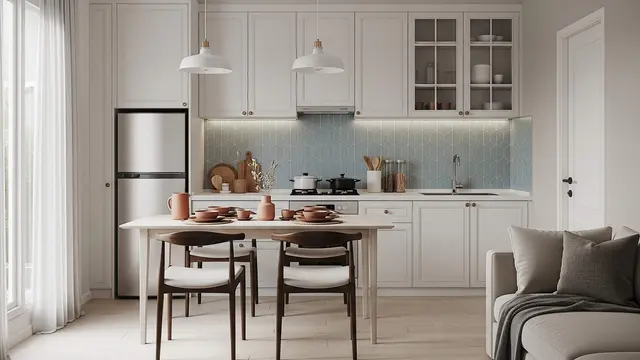 Model Rumah Mungil Tapi Punya Dapur dan Ruang Makan Lega