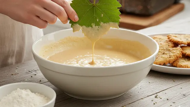 Proses Membuat Keripik Daun Anggur