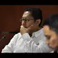 Anas memperhatikan keterangan yang diberikan oleh para saksi di Pengadilan Tipikor, Jakarta, Kamis (14/8/2014) (Liputan6.com/Miftahul Hayat)