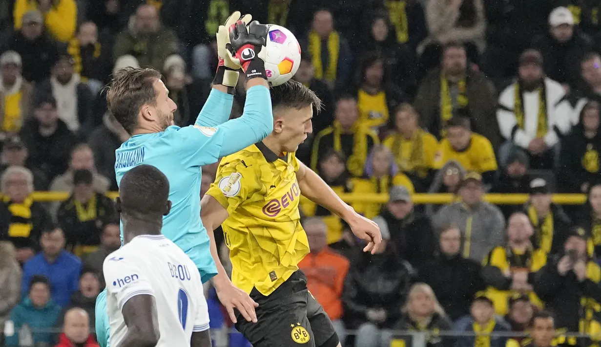 Dortmund kini telah memenangkan masing-masing dari tiga pertemuan Piala Jerman melawan Hoffenheim. (AP Photo/Martin Meissner)