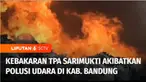 Tempat Pembuangan Akhir sampah Sarimukti di Kabupaten Bandung Barat, Jawa Barat, terbakar pada Senin petang.Terbakarnya salah satu TPA terbesar di Jawa Barat ini membuat kepulan asap dari kebakaran ini menimbulkan polusi udara, satu alat berat juga i...