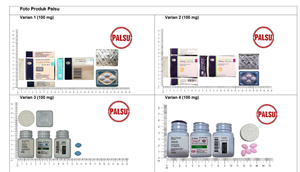 Viagra palsu yang bisa bahayakan kesehatan jika dikonsumsi. Foto: BPOM.