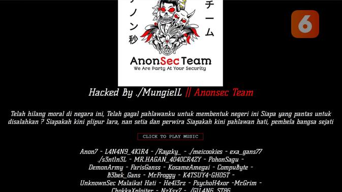 <p>Hacker deface laman web SIPP Kemkes. (Doc: Liputan6.com)</p>