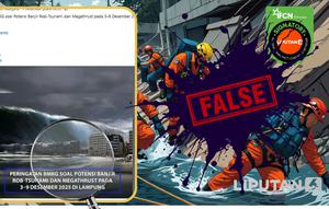 Penelusuran  klaim BMKG keluarkan peringatan potensi tsunami dan gempa megathrust di Lampung