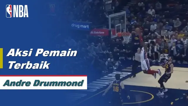 Berita Video Aksi Terbaik Andre Drummond Saat Detroit Pistons Kalahkan Cleveland Cavaliers 115-113 di NBA