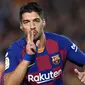 1. Luis Suarez (Barcelona) - Ketajaman pemain nomor punggung 9 di skuat Barcelona ini memang tidak diragukan lagi. Dari 17 penampilannya di kompetisi La Liga, Suarez tercatat telah mencetak 11 gol dan 7 assist untuk Barcelona. (AFP/Josep Lago)