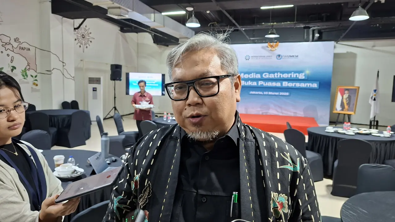 Deputi Bidang Usaha Kecil Kementerian UMKM Temmy Satya di Smesco Indonesia, Jakarta, Selasa (10/3/2026). (Foto: Liputan6.com/Arief RH)