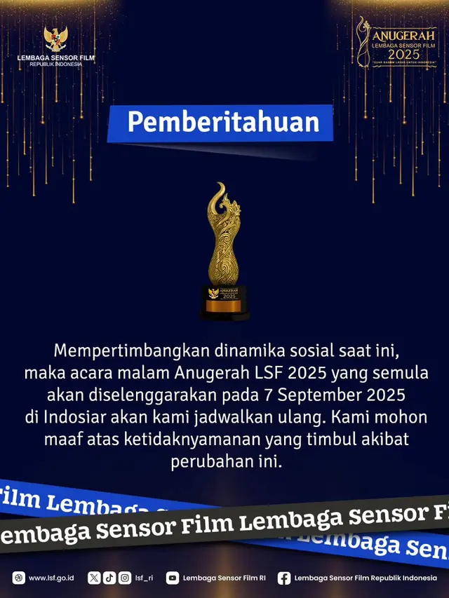 Unggahan LSF. (Foto: Dok. Instagram @lsf_ri)