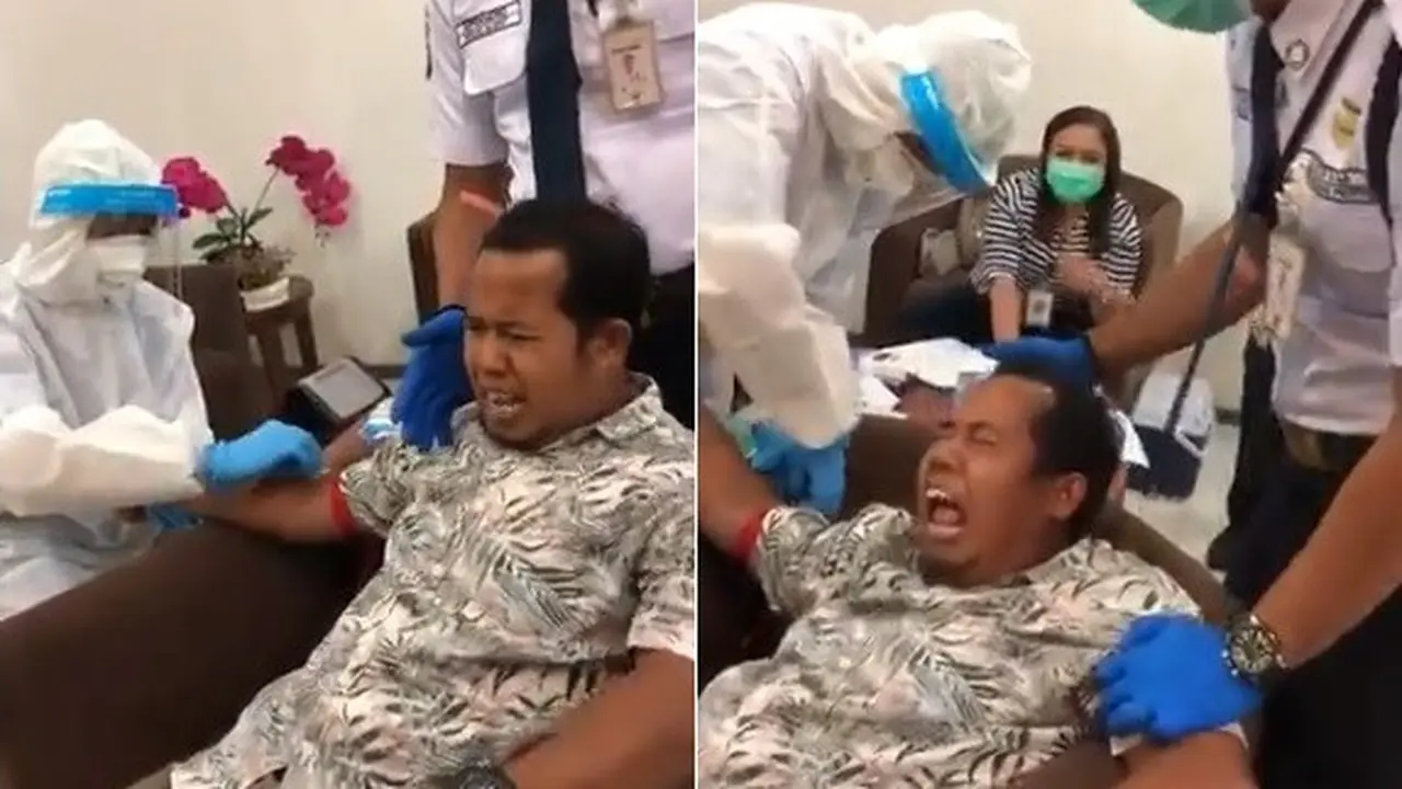 pria takut disuntik
