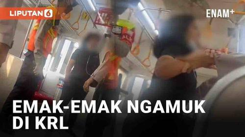 VIDEO: Tak Kunjung Turun, Emak-Emak Ngamuk di KRL Saat Ditanya Petugas