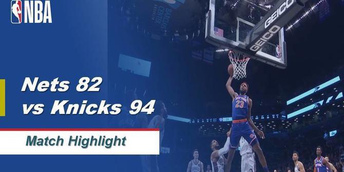 VIDEO: Highlights NBA 2019-2020, Brooklyn Nets Vs New York Knicks 82-94