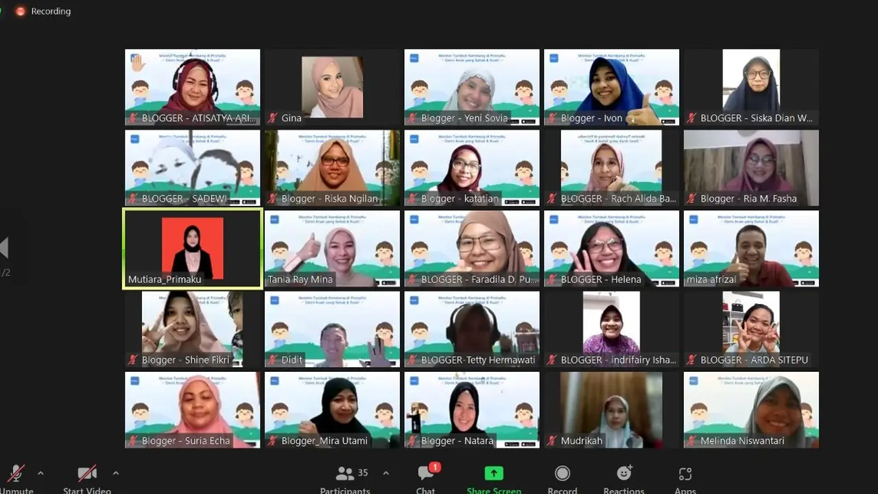 Webinar bertemakan Monitor Tumbuh Kembang Anak