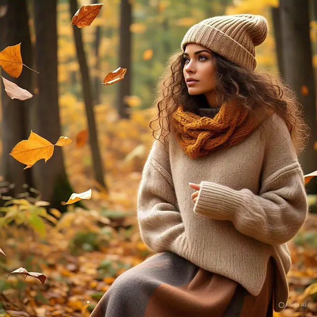 Layering Knitwear Oversized dengan Warna Earthy