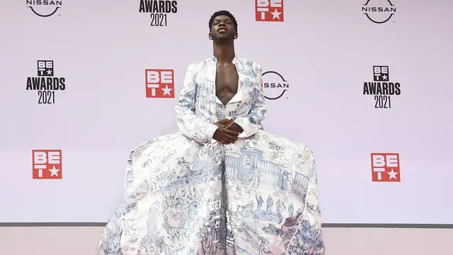 Lil Nas di BET Awards 2021. (Jordan Strauss/Invision/AP)