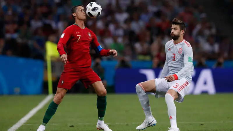 Ronaldo Hattrick, Portugal dan Spanyol Bermain Imbang 3-3