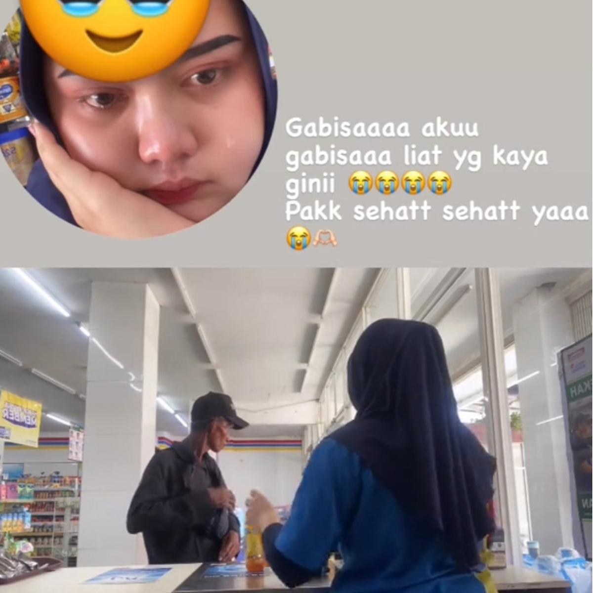 Tak Tega Lihat Pedagang Lansia Kelelahan, Aksi Perempuan Ini Traktir Minum Viral
