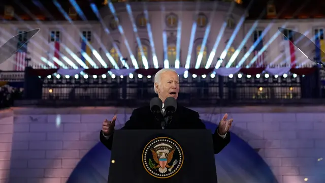 1 Tahun Invasi Rusia ke Ukraina, Joe Biden Sampaikan Pidato Berapi-api di Polandia