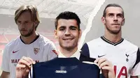 Gareth Bale , Ivan Rakitic dan Alvaro Morata. (Bola.com/Dody Iryawan)