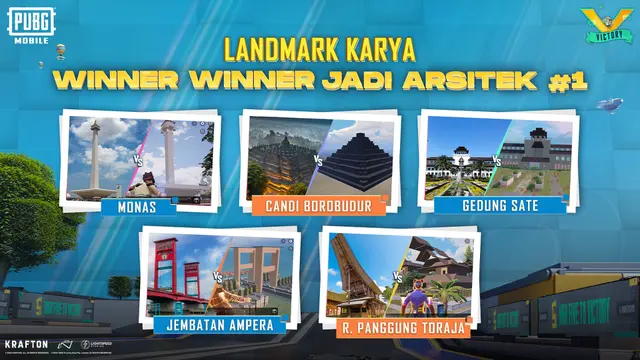Landmark karya Winner Winner Jadi Arsitek #1 PUBG Mobile (PUBG Mobile)
