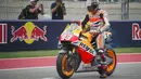 Marc Marquez saat di posisi terdepan. Saat menjadi juara tahun 2013 dan 2014 juga meraih pole position.