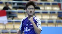 Tunggal putra Indonesia Yonathan Ramlie menyingkirkan unggulan tiga Liu Liang untuk mencapai perempat final. (PBSI)